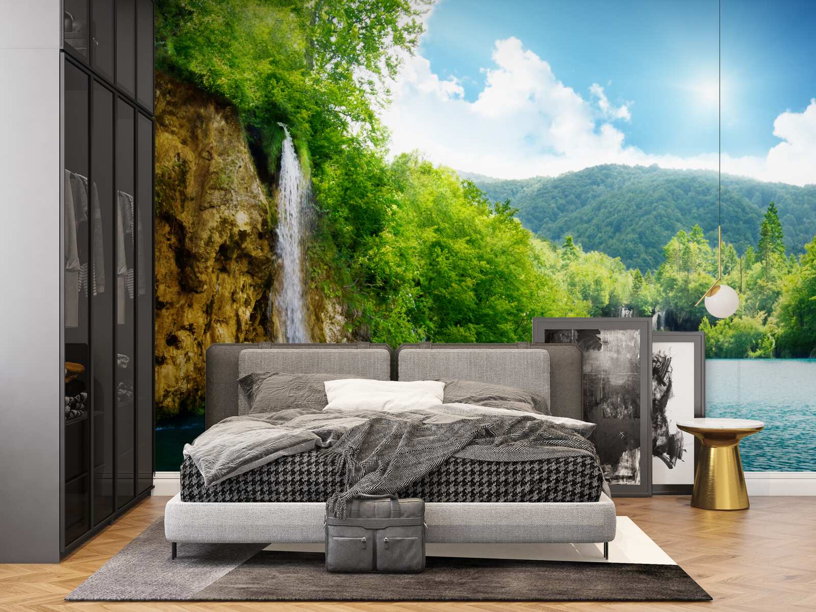 Fototapeta vodopád v srdci hustého horského lesa