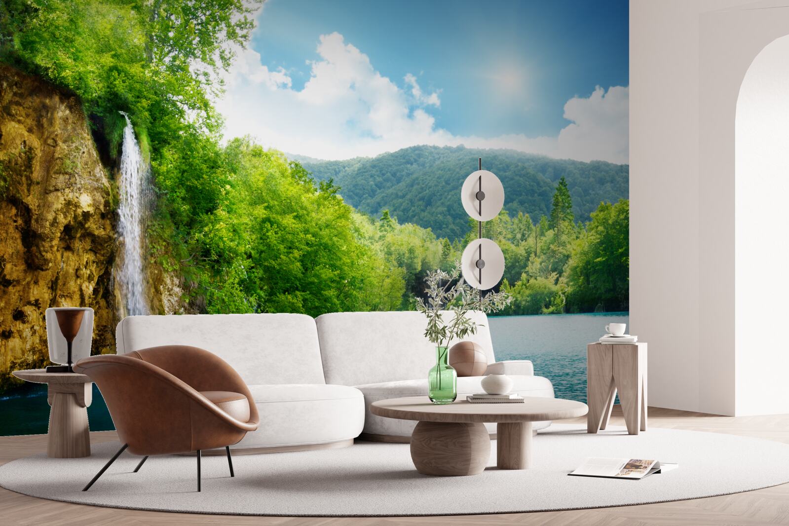 Fototapeta vodopád v srdci hustého horského lesa