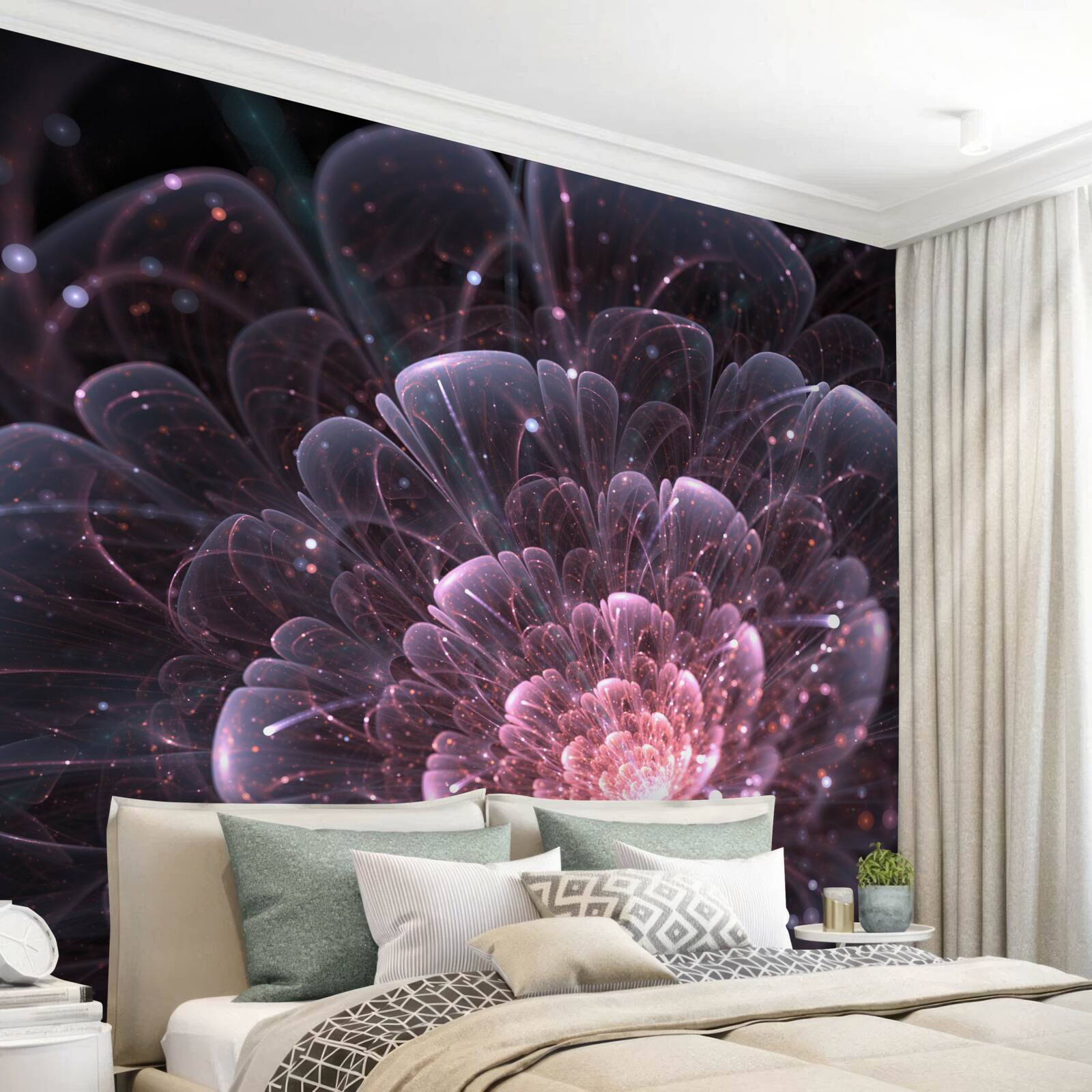 Fototapeta kozmicka abstrakcia v obraz lotosu