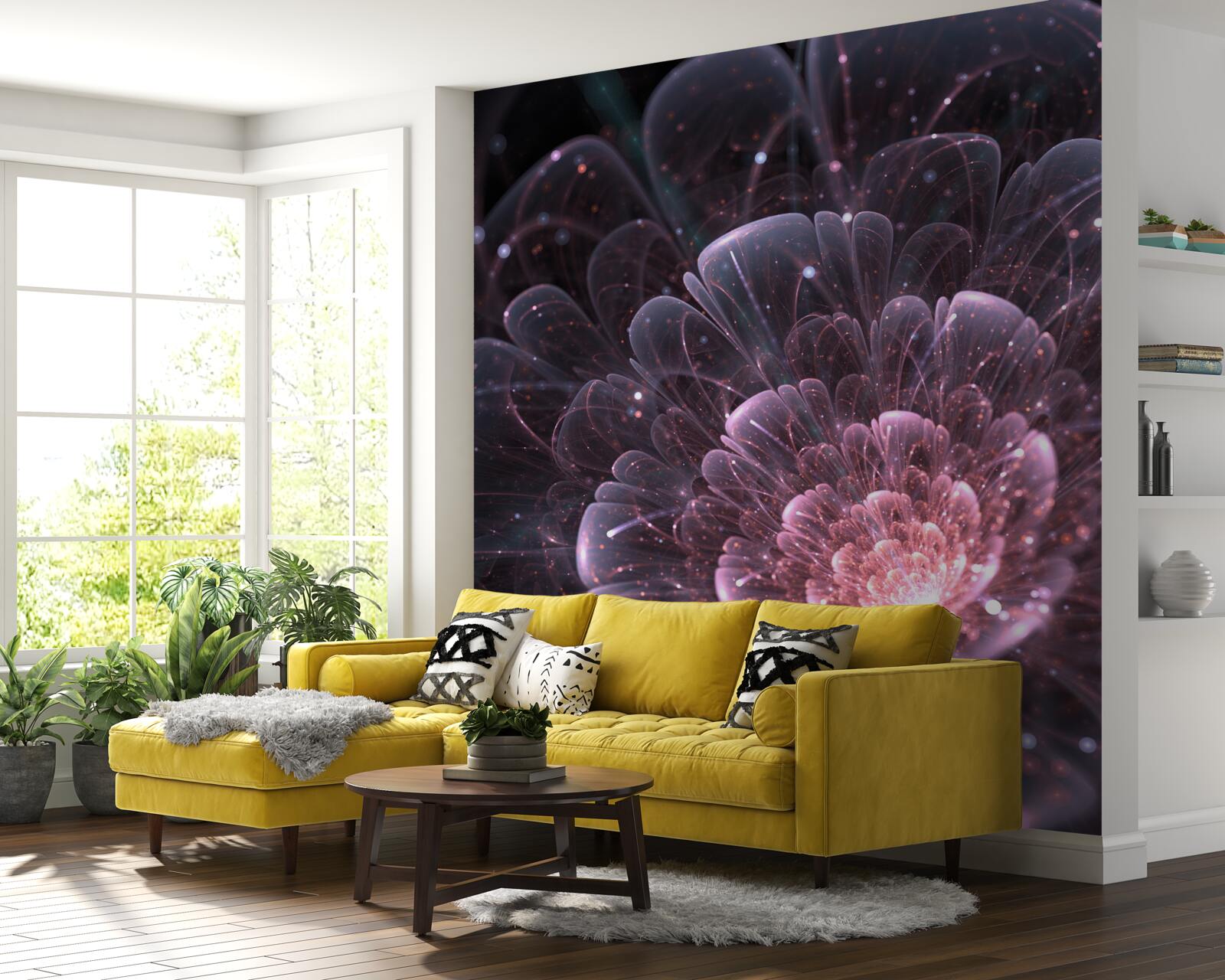 Fototapeta kozmicka abstrakcia v obraz lotosu