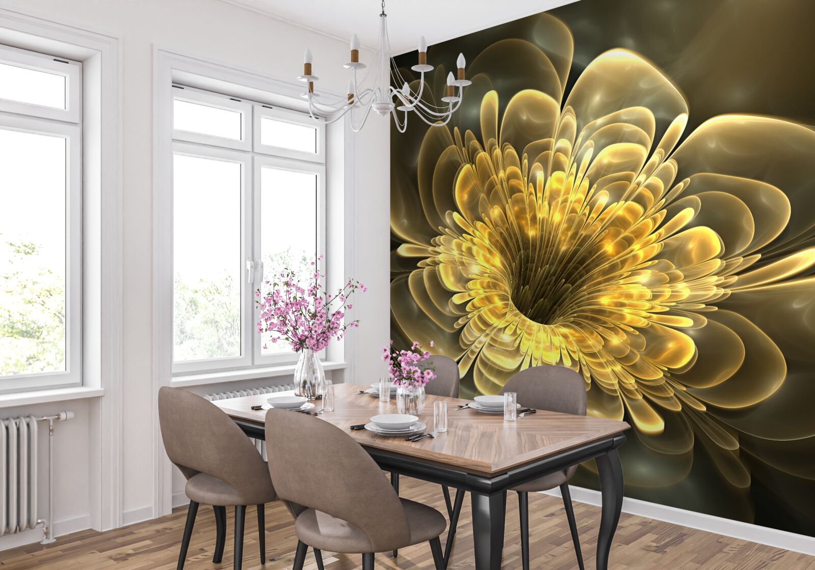 Fototapeta priehľadný žltý púčik