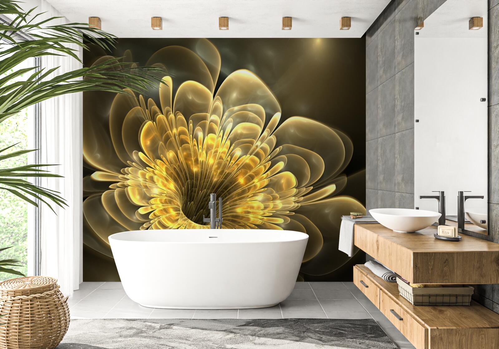 Fototapeta priehľadný žltý púčik