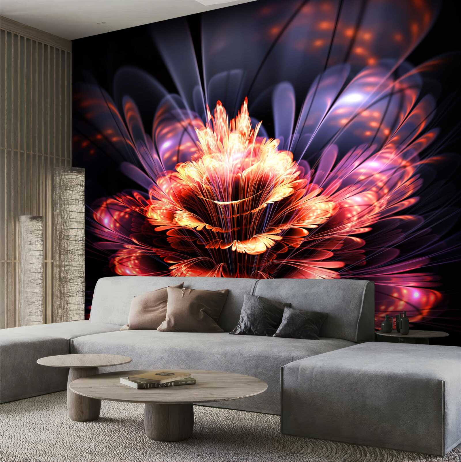 Fototapeta lotos s červenými listami