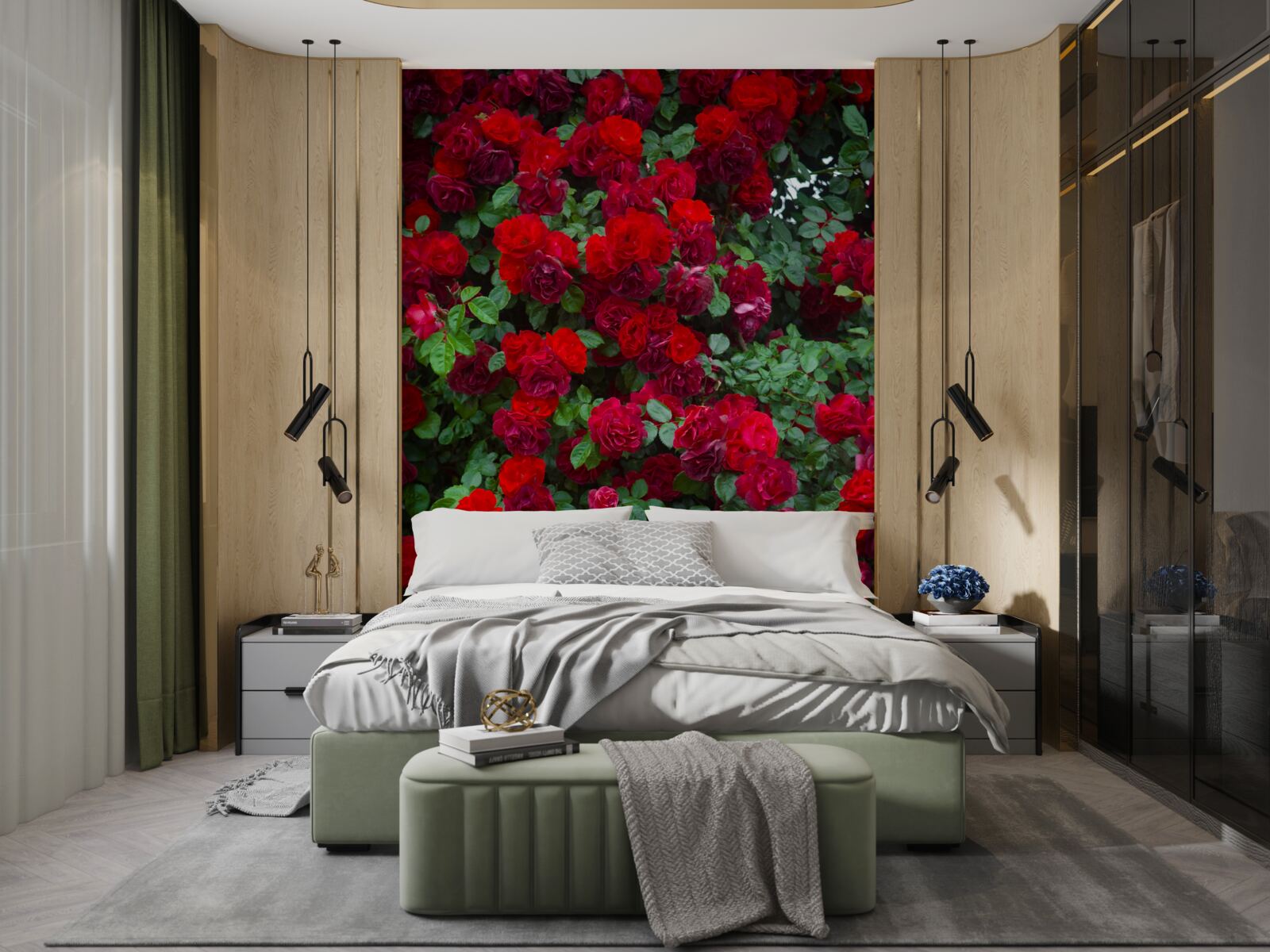 Fototapeta ker šarlátova ruže