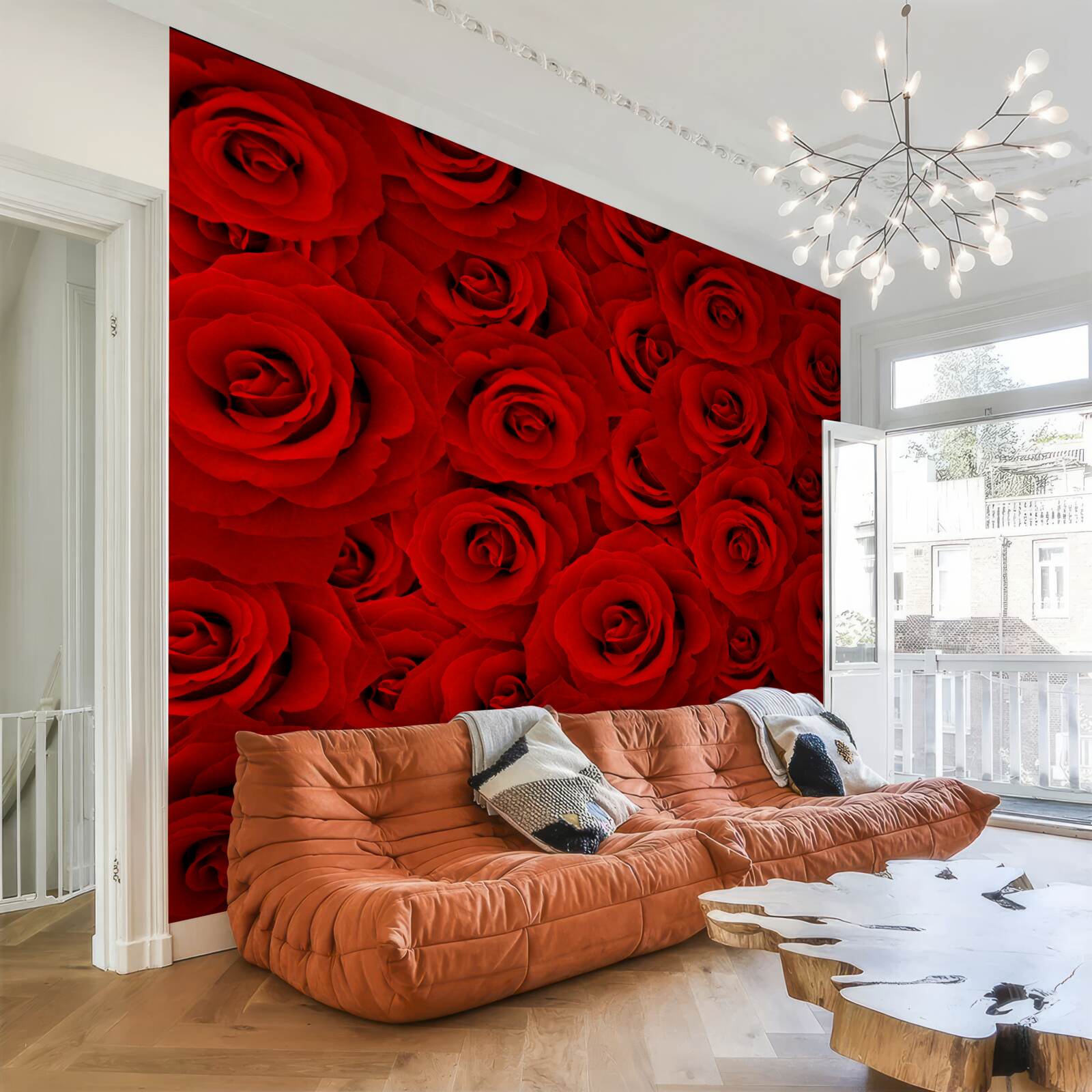 Fototapeta veľa červených ruží