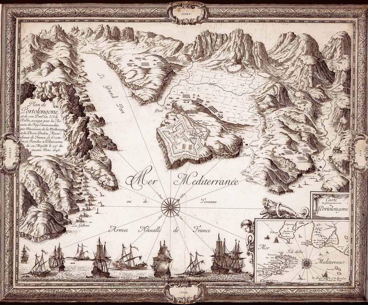 Fototapeta staroveká mapa súostrovia v oceáne