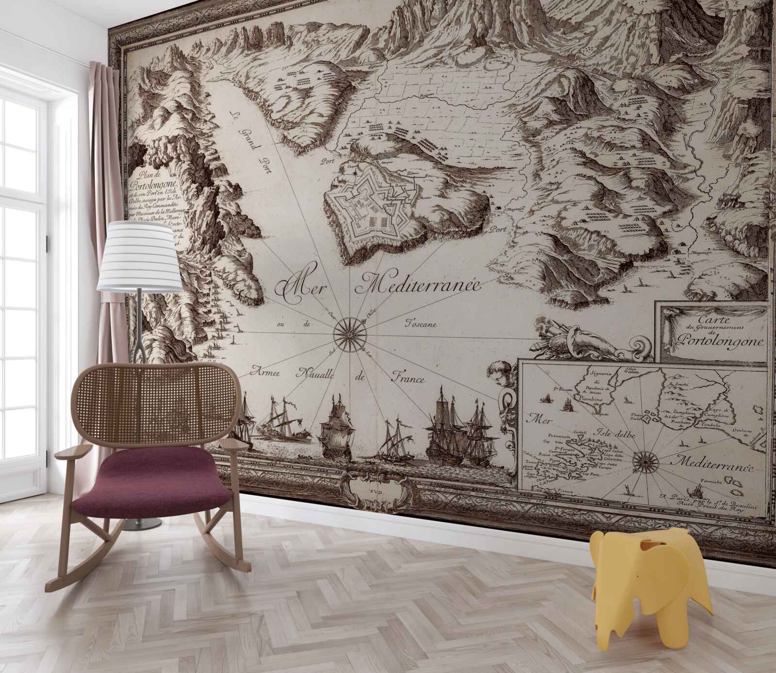 Fototapeta staroveká mapa súostrovia v oceáne