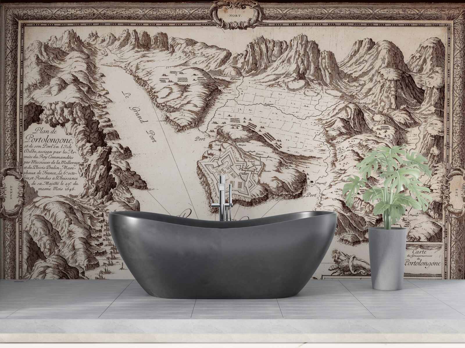 Fototapeta staroveká mapa súostrovia v oceáne