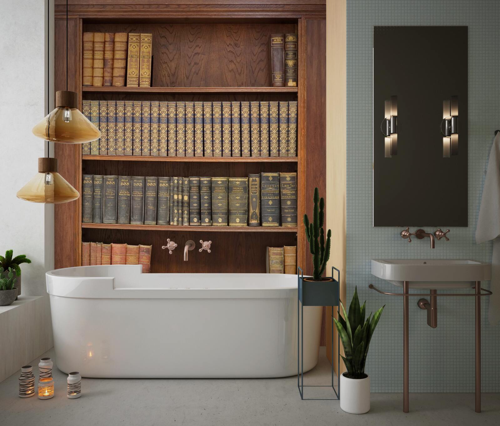 Fototapeta police plná rôznych kníh