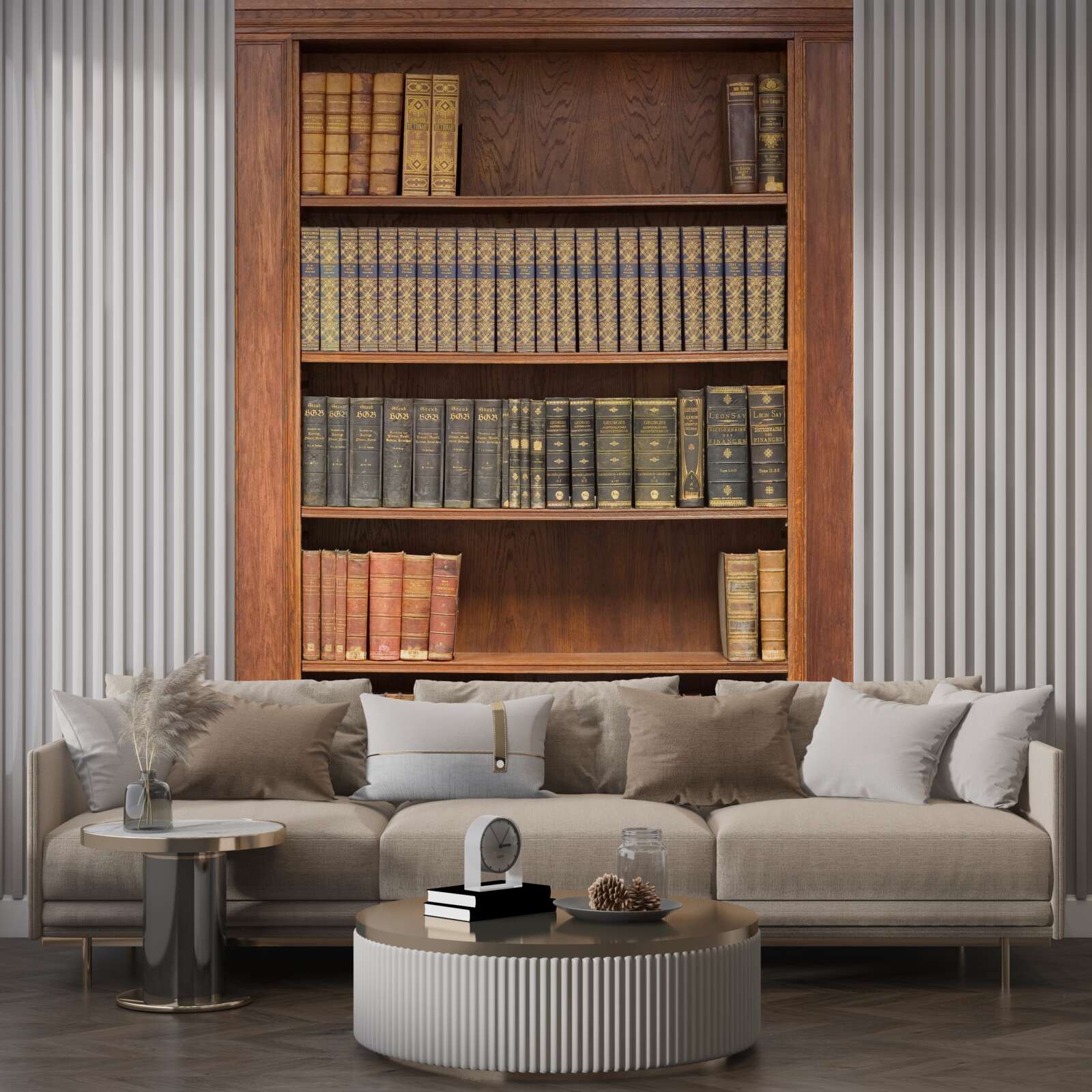 Fototapeta police plná rôznych kníh