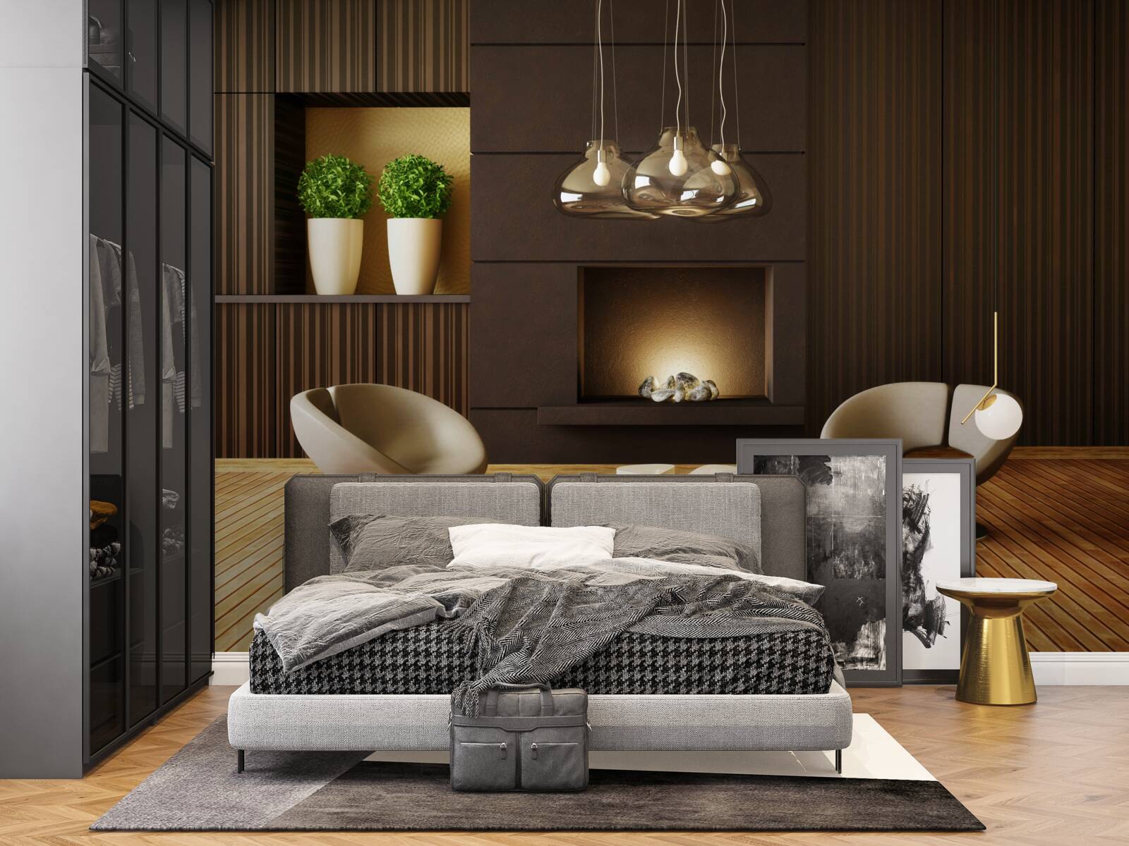 Fototapeta komunikačná zóna pri krbe