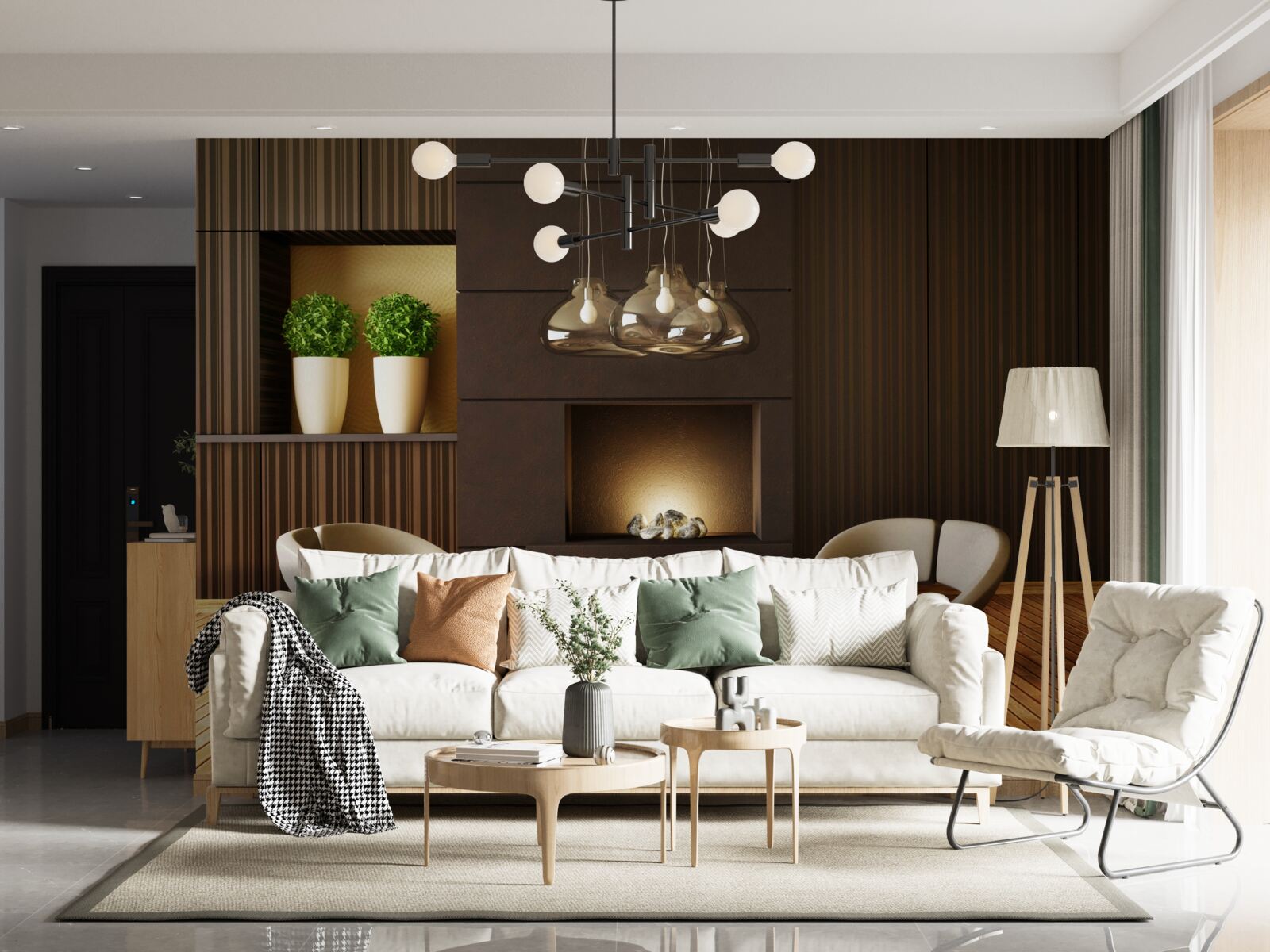 Fototapeta komunikačná zóna pri krbe