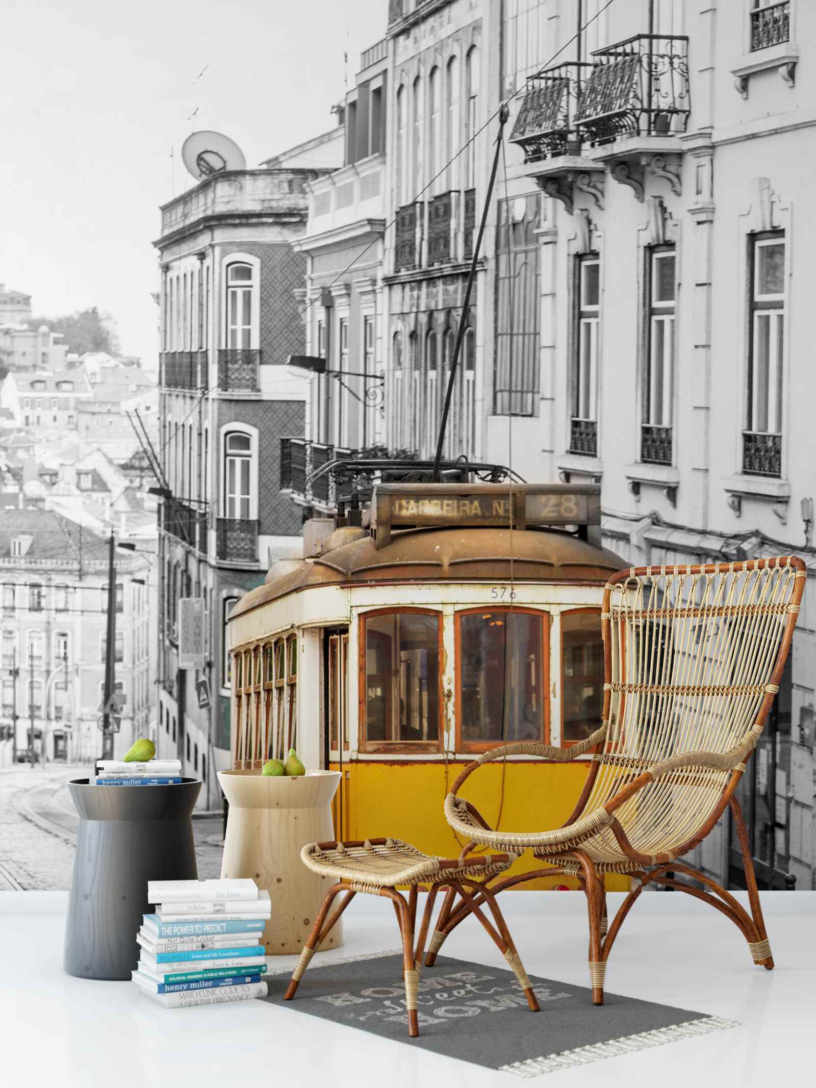 Fototapeta Žltá električka v kopcoch San Francisca