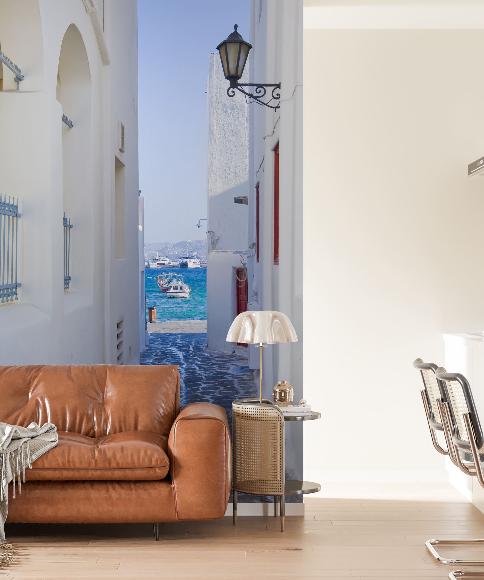 Fototapeta úzka cesta k pobrežiu v Grécku