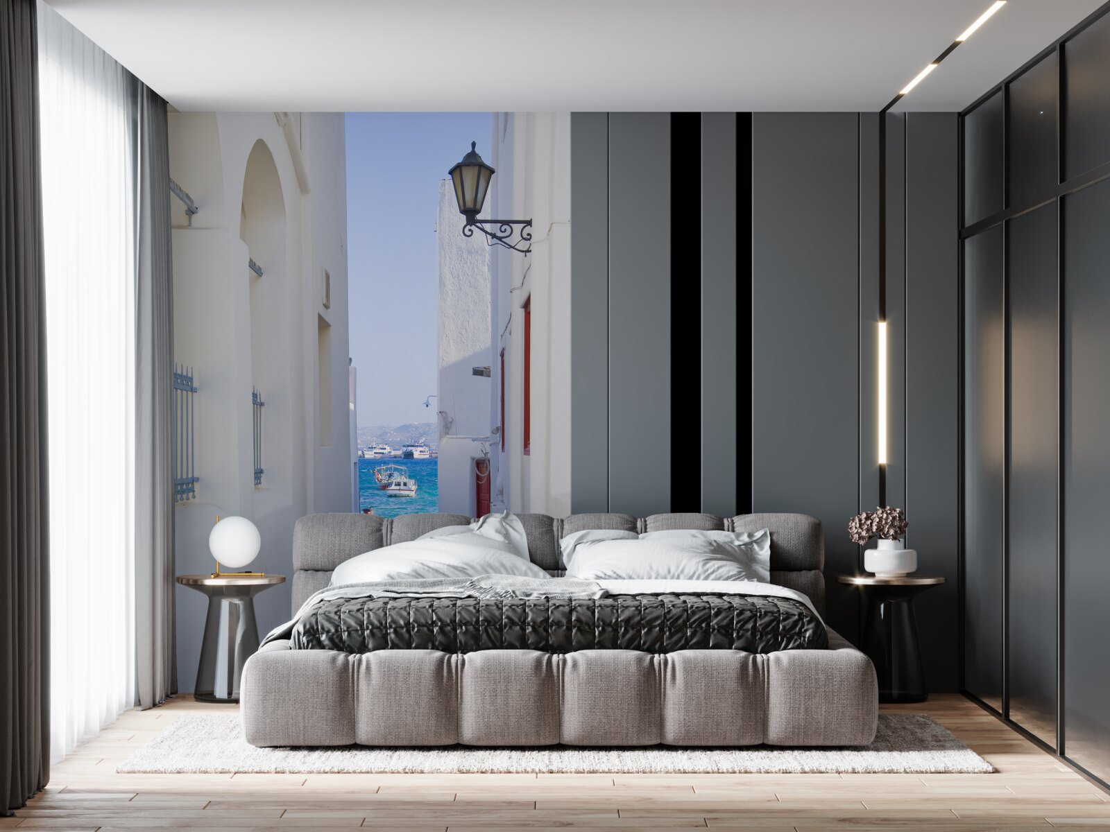 Fototapeta úzka cesta k pobrežiu v Grécku