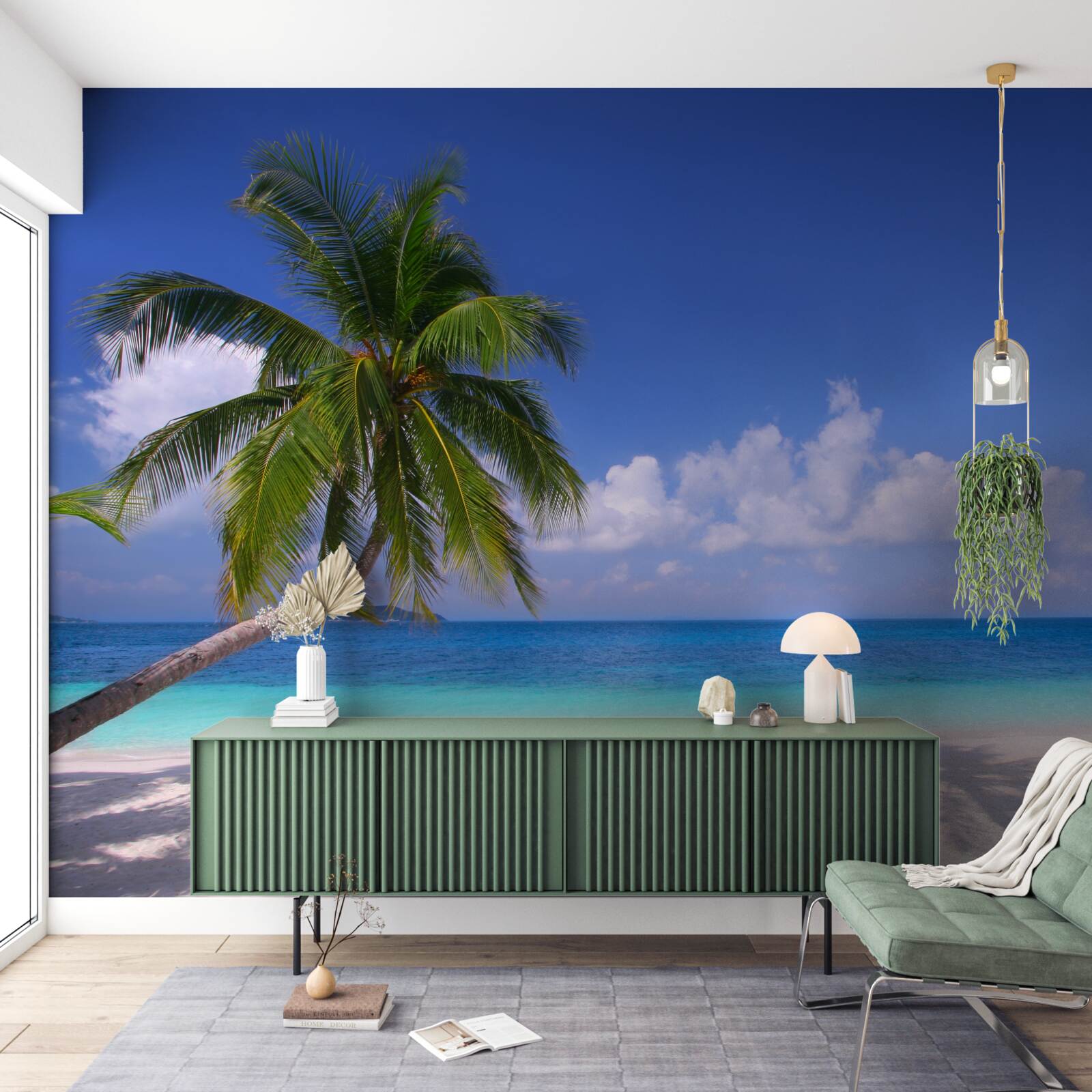 Fototapeta palma na idylickom pobreží