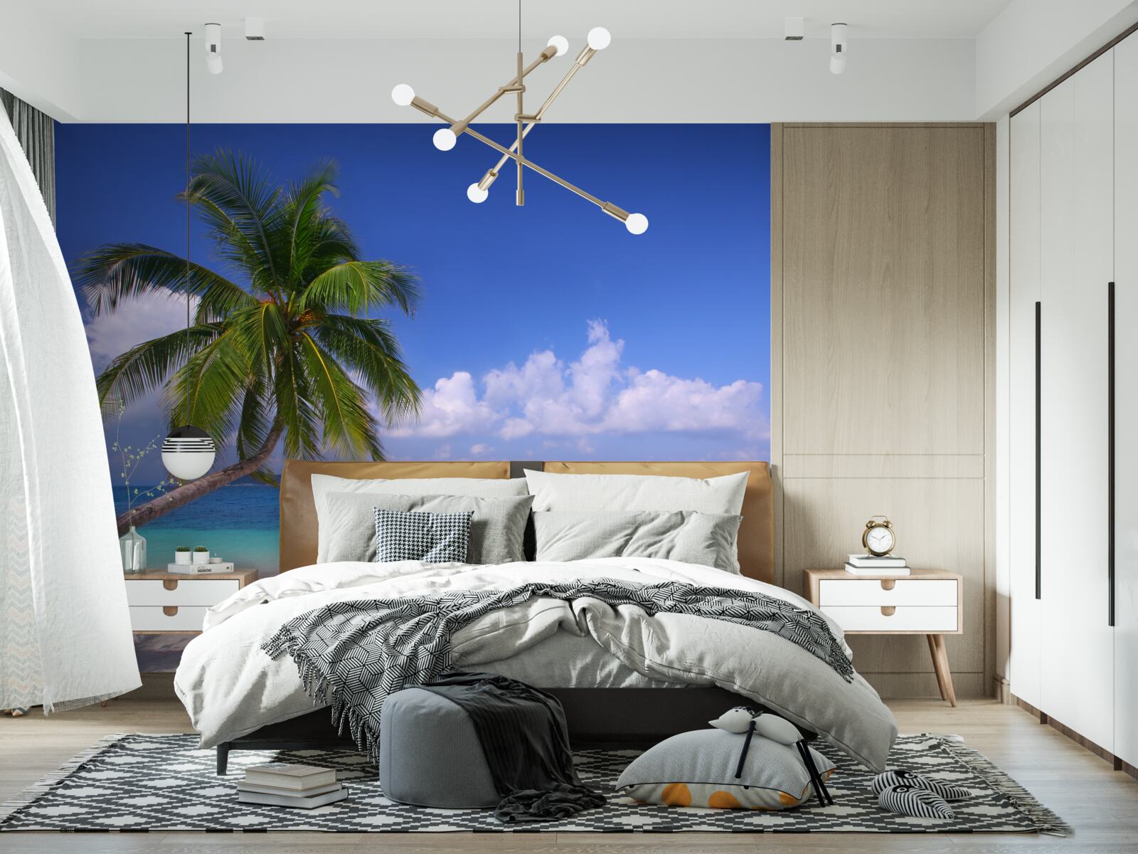 Fototapeta palma na idylickom pobreží