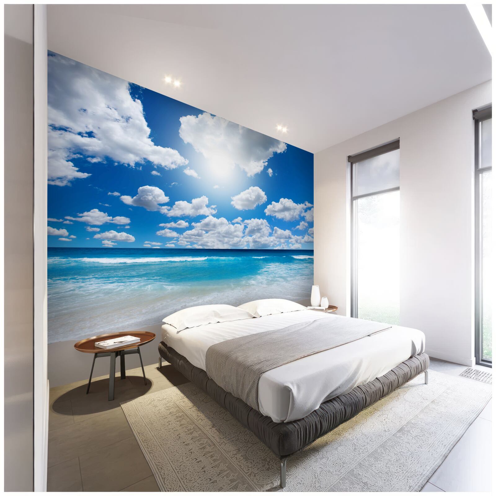 Fototapeta pláž s modrou vodou a mierumilovný moron