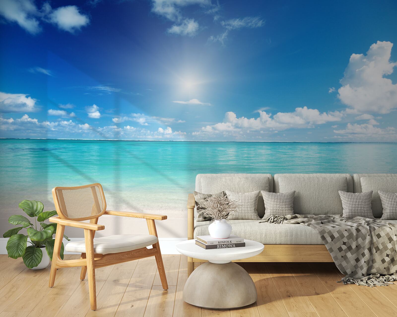 Fototapeta pokojná voda v blízkosti piesočnatého pobrežia