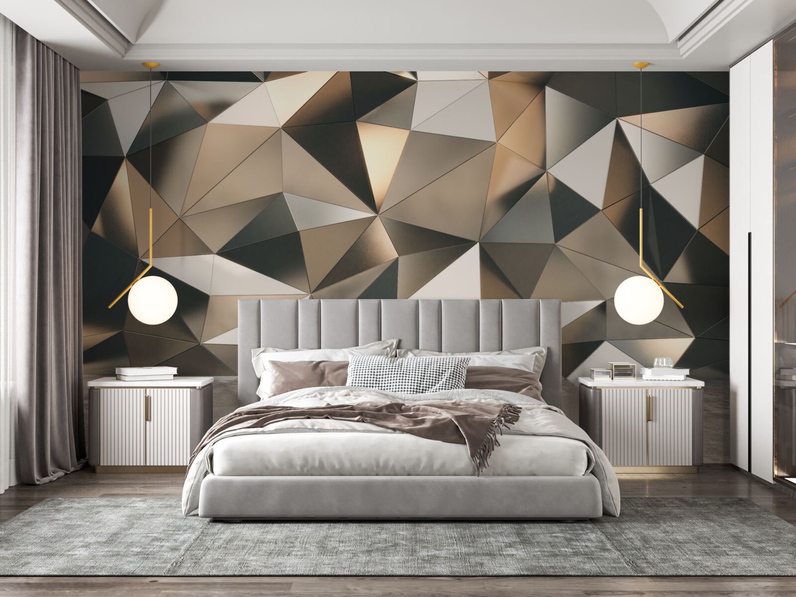 Fototapeta abstraktné tvary na stene