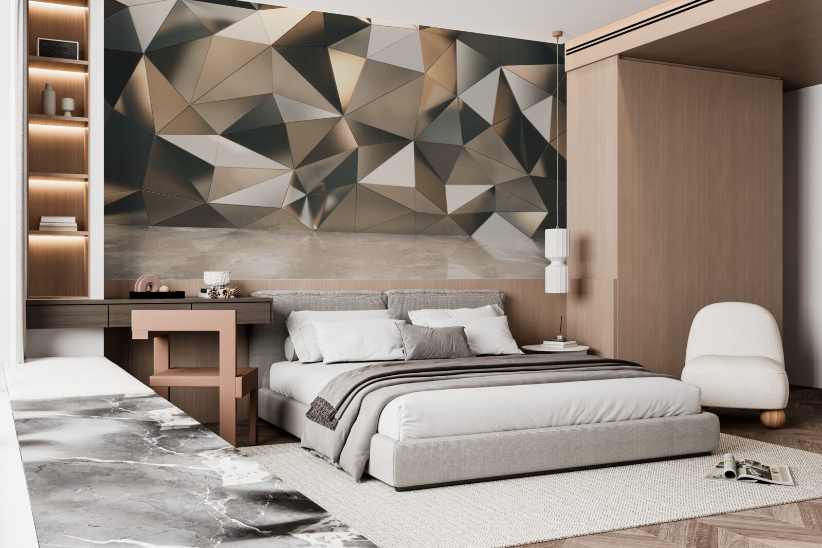 Fototapeta abstraktné tvary na stene