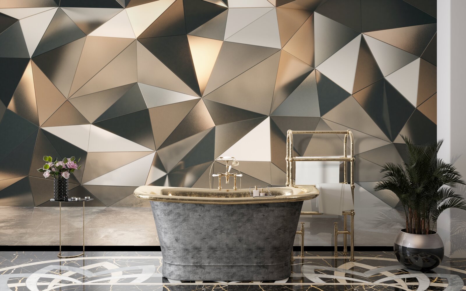 Fototapeta abstraktné tvary na stene