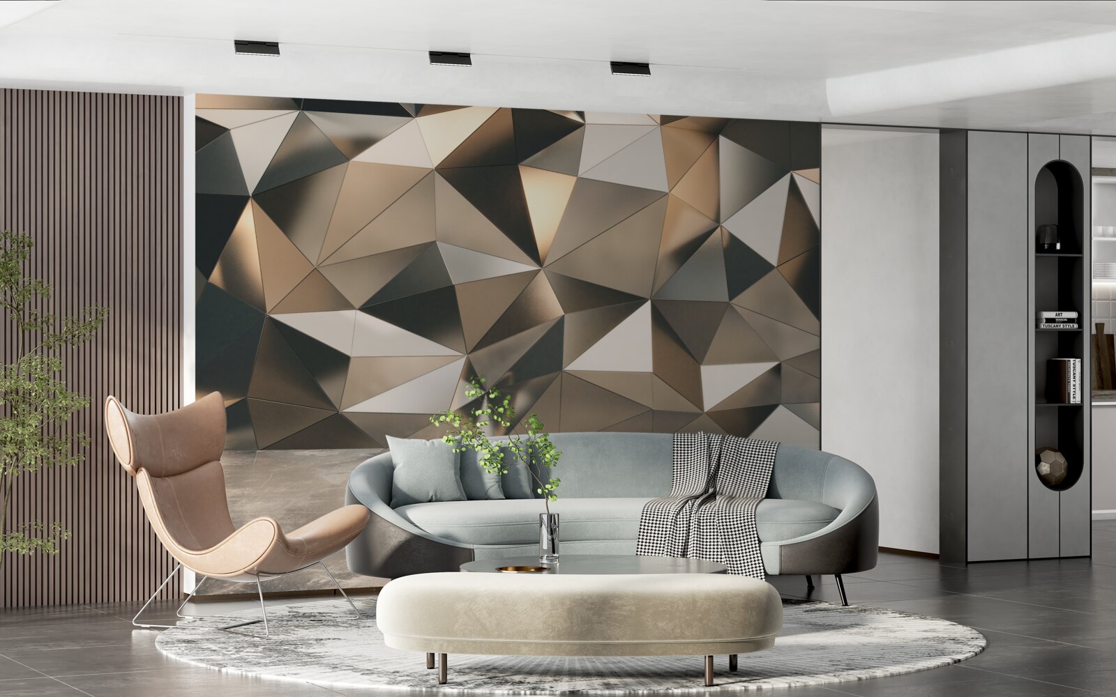 Fototapeta abstraktné tvary na stene