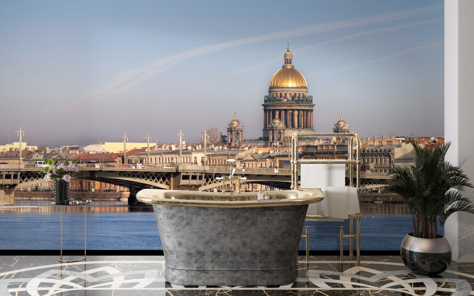 Fototapeta kostolná kupola zolata zadí panoráma mesta