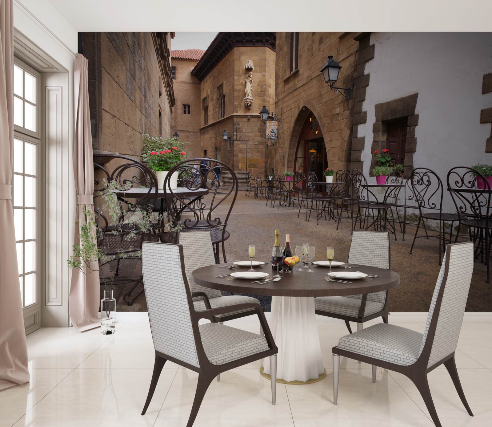 Fototapeta stoly na ulici