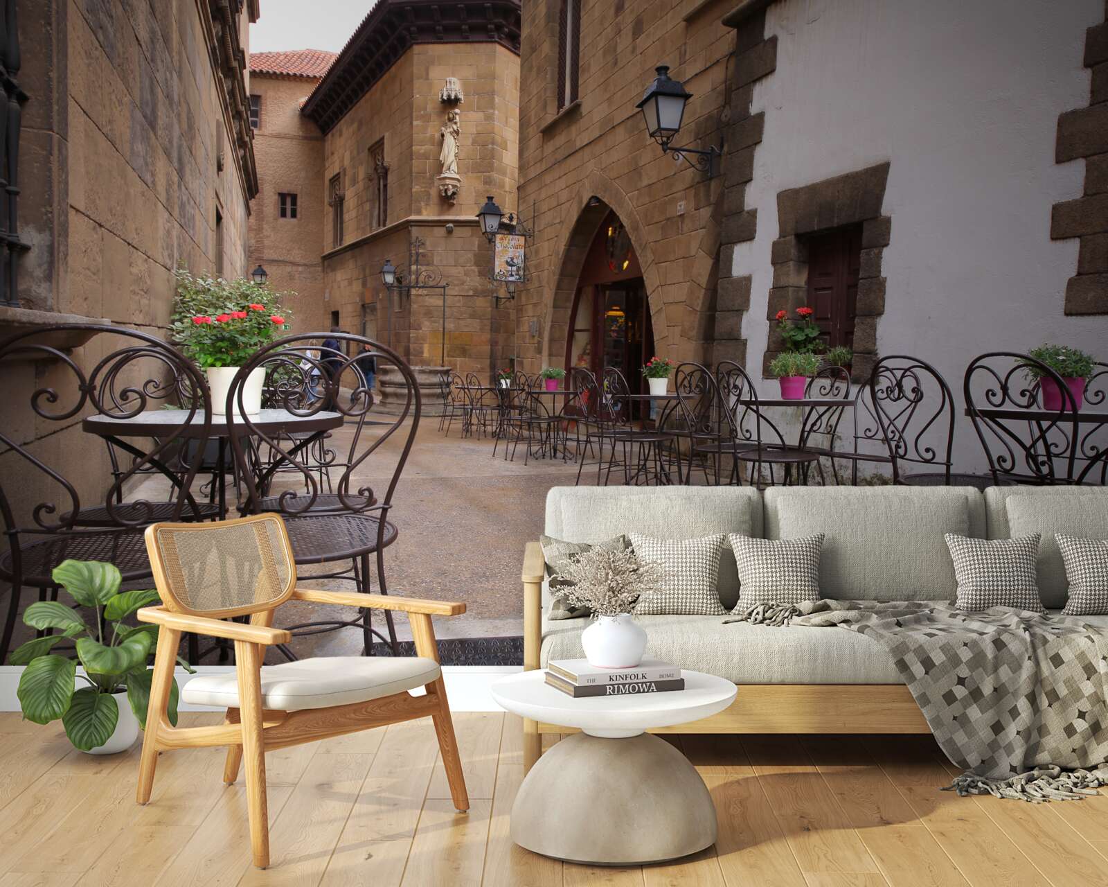 Fototapeta stoly na ulici