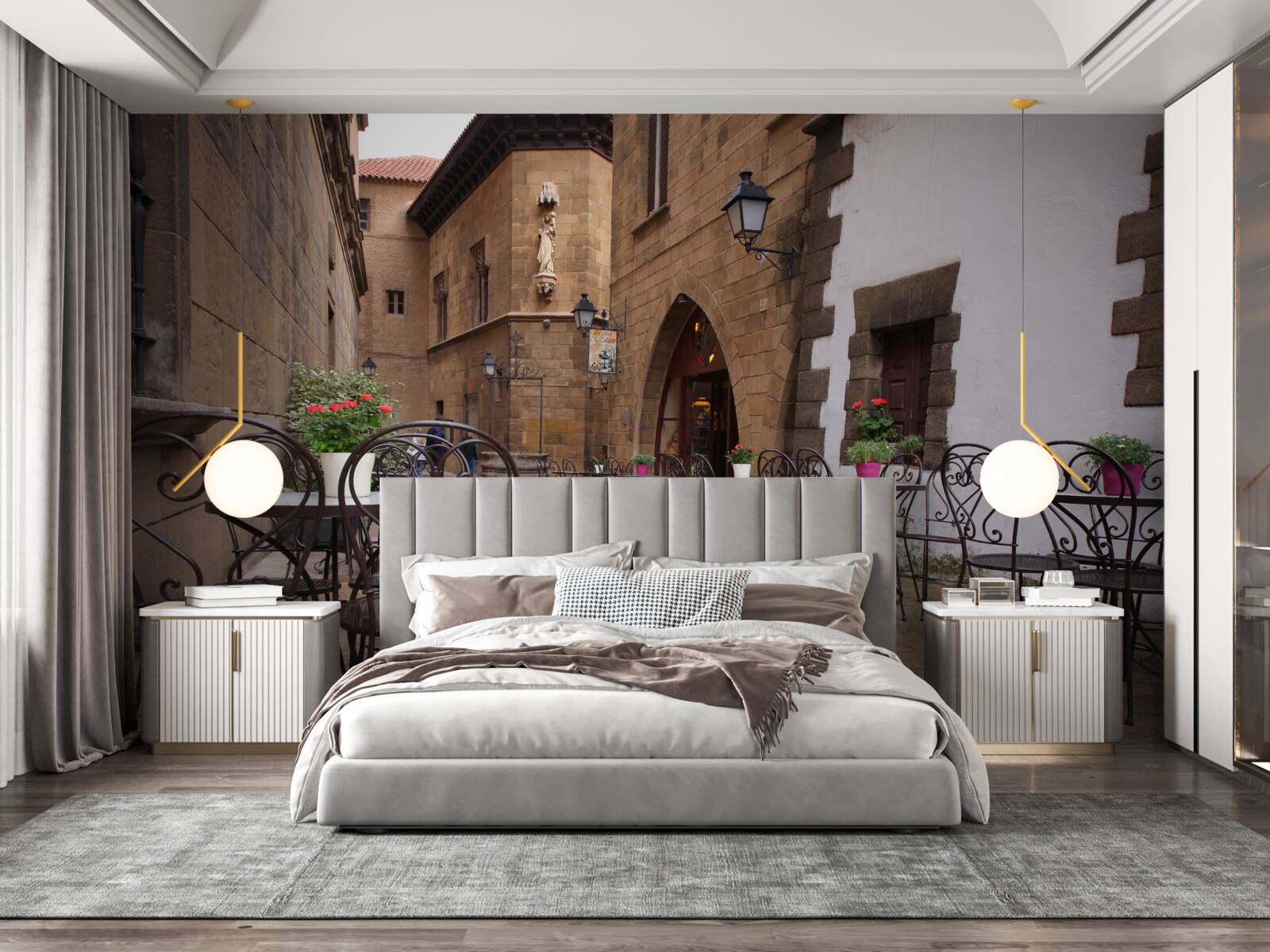 Fototapeta stoly na ulici