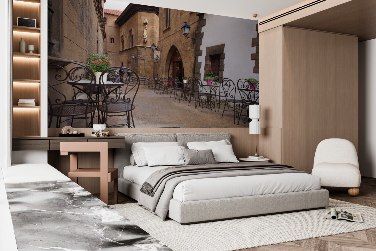 Fototapeta stoly na ulici