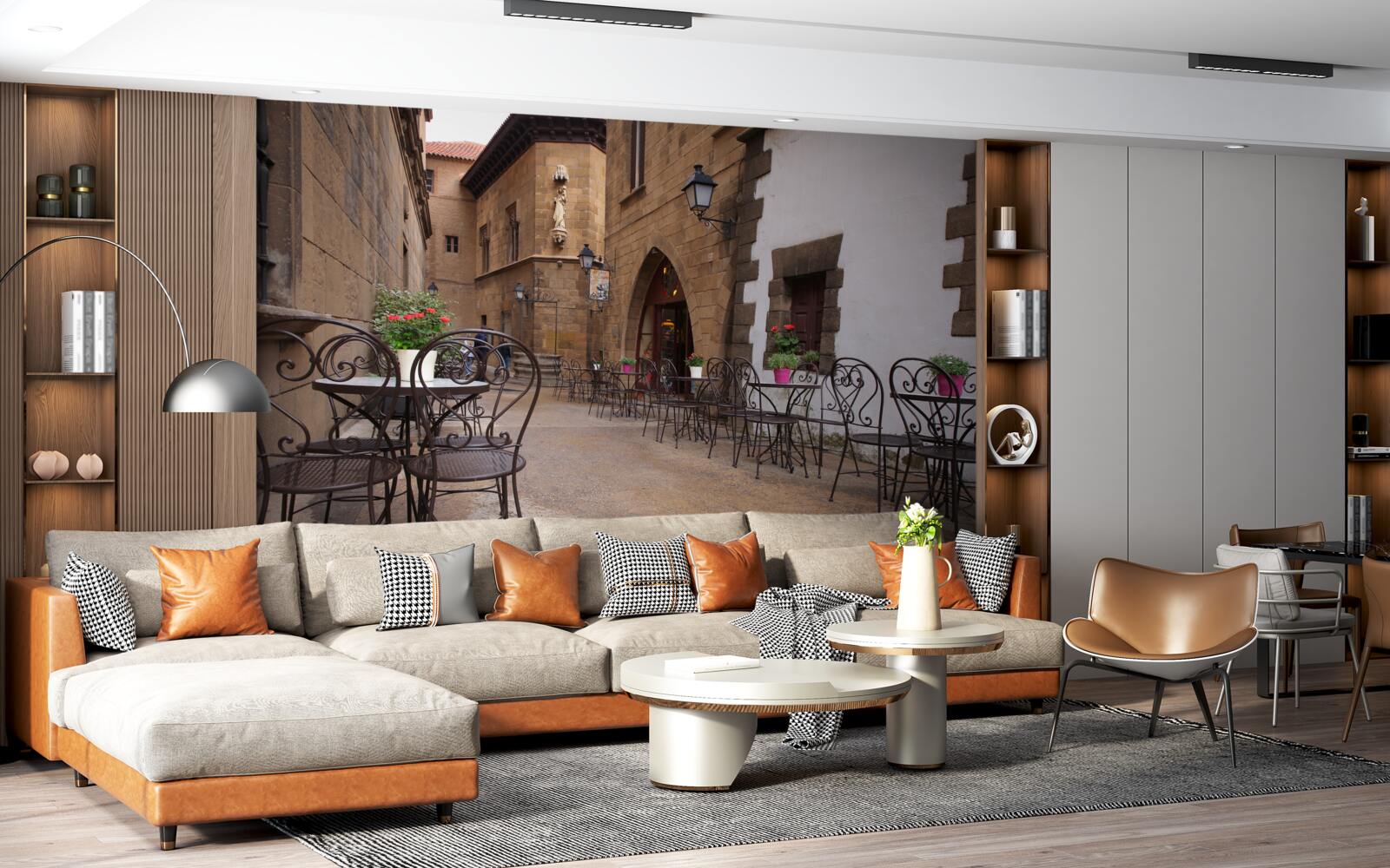 Fototapeta stoly na ulici