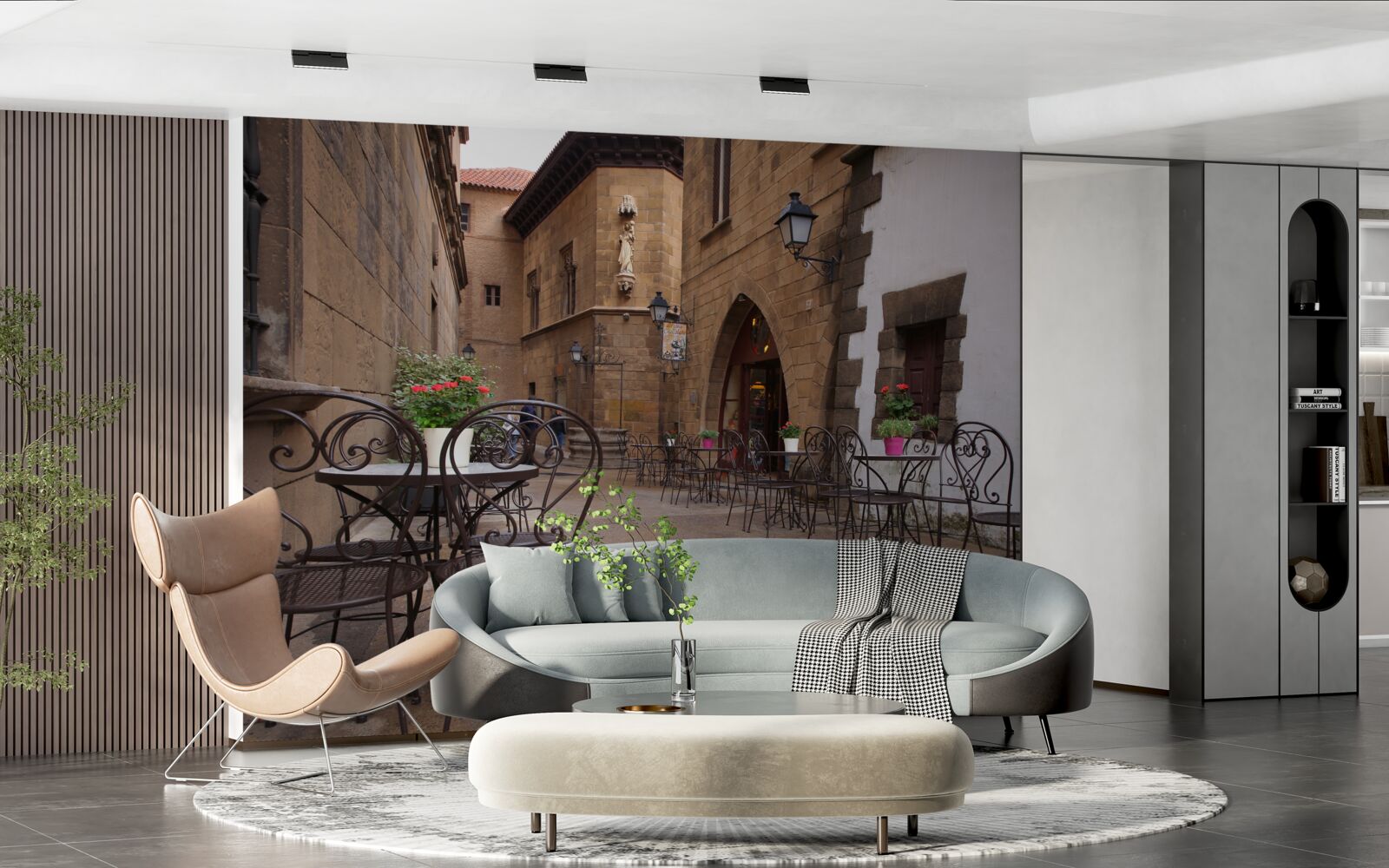 Fototapeta stoly na ulici