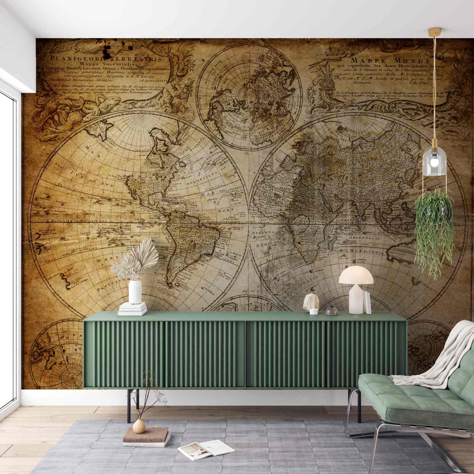 Fototapeta staroveká mapa s kontinentmi astrovmi