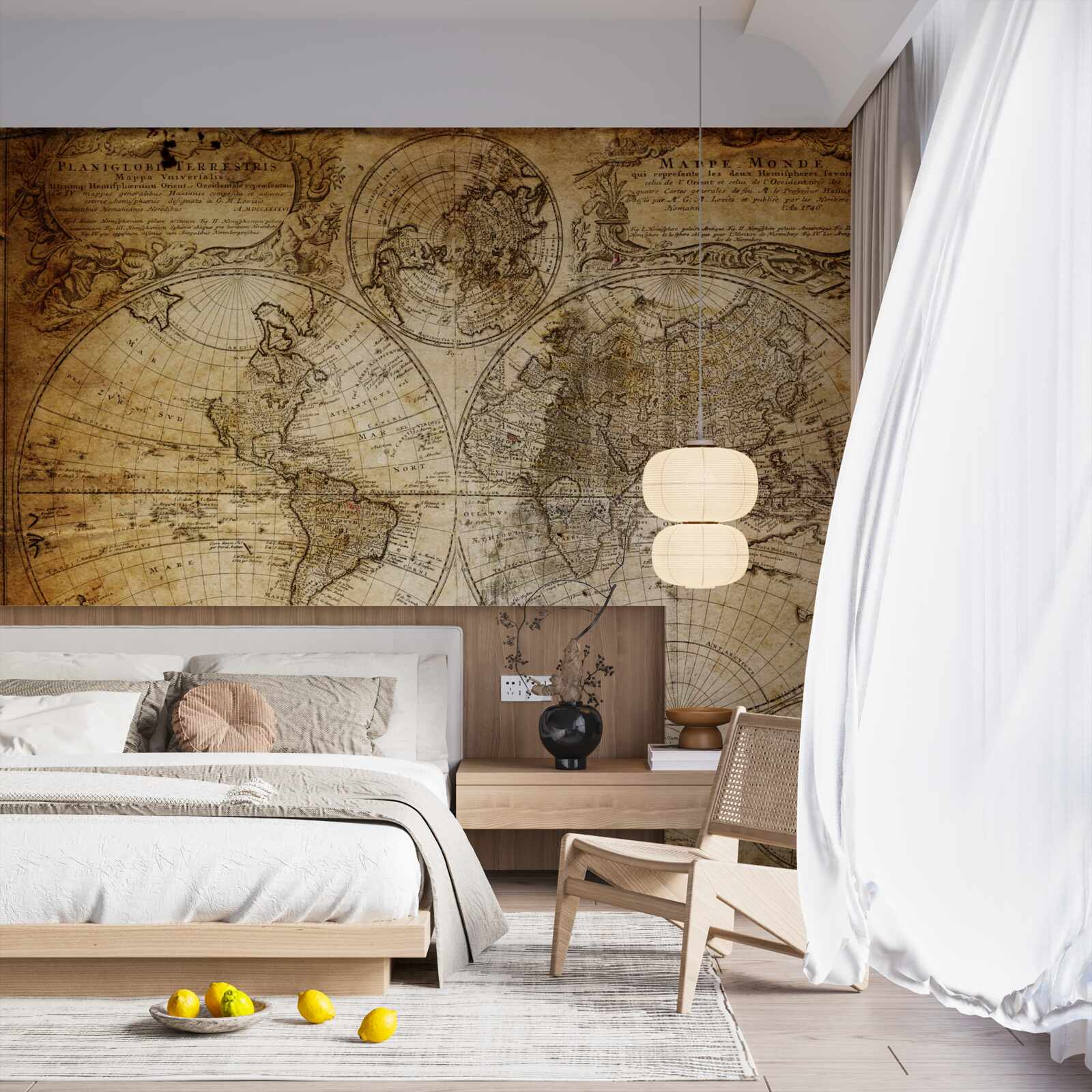 Fototapeta staroveká mapa s kontinentmi astrovmi