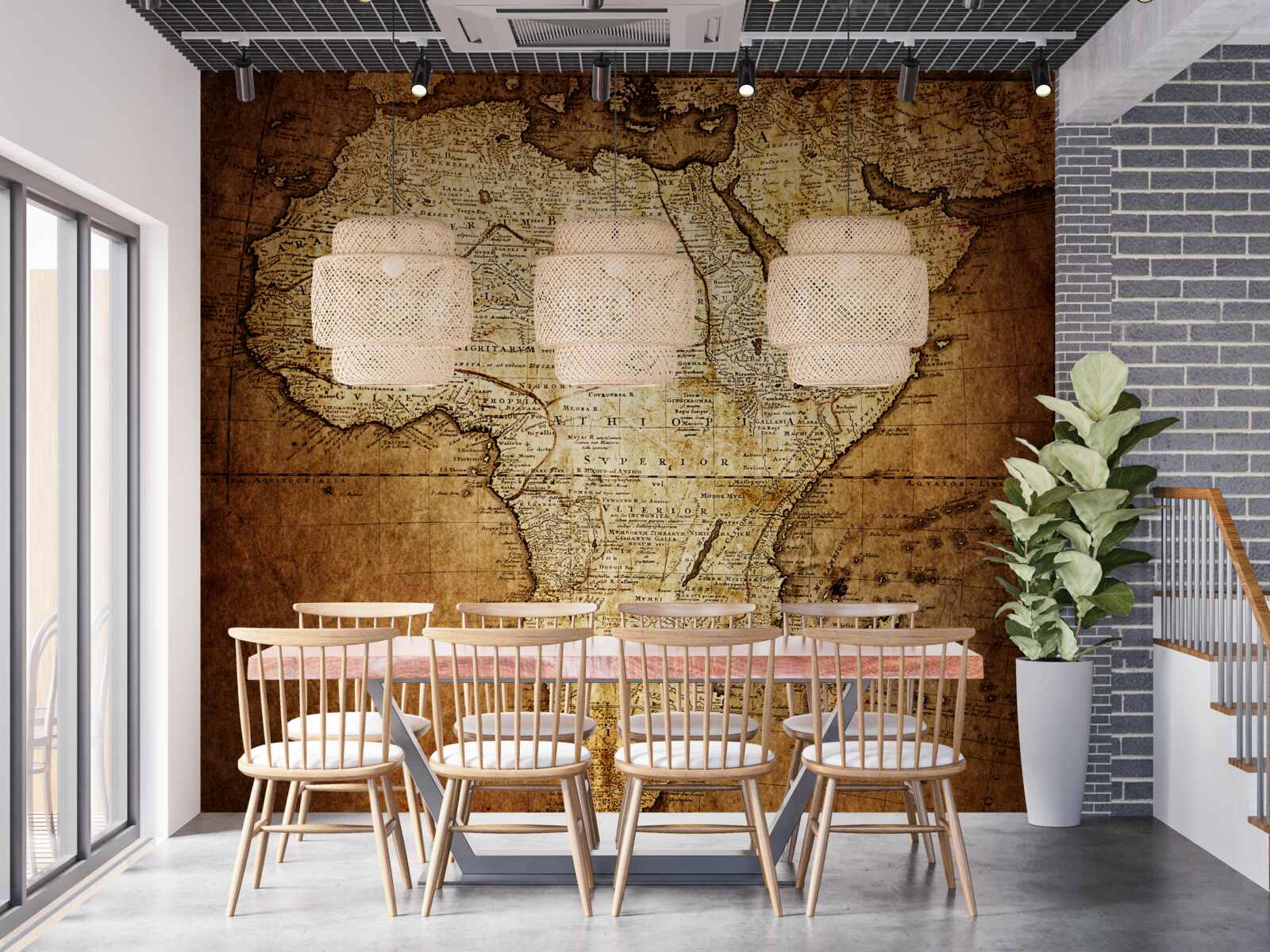 Fototapeta veľká veľkosť Afriky na mape