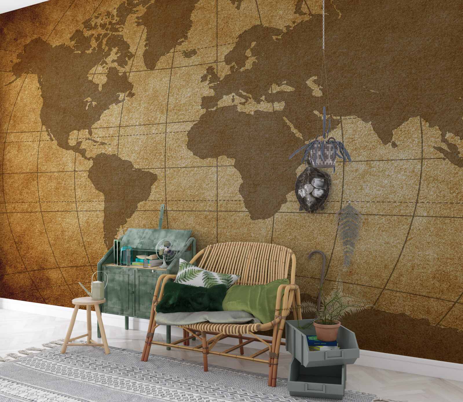 Fototapeta zemeguľa rozložená ako mapa sv