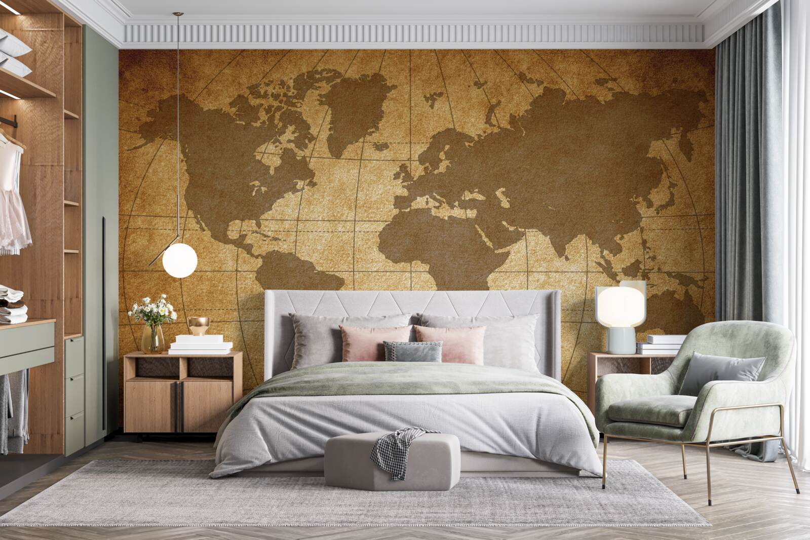 Fototapeta zemeguľa rozložená ako mapa sv