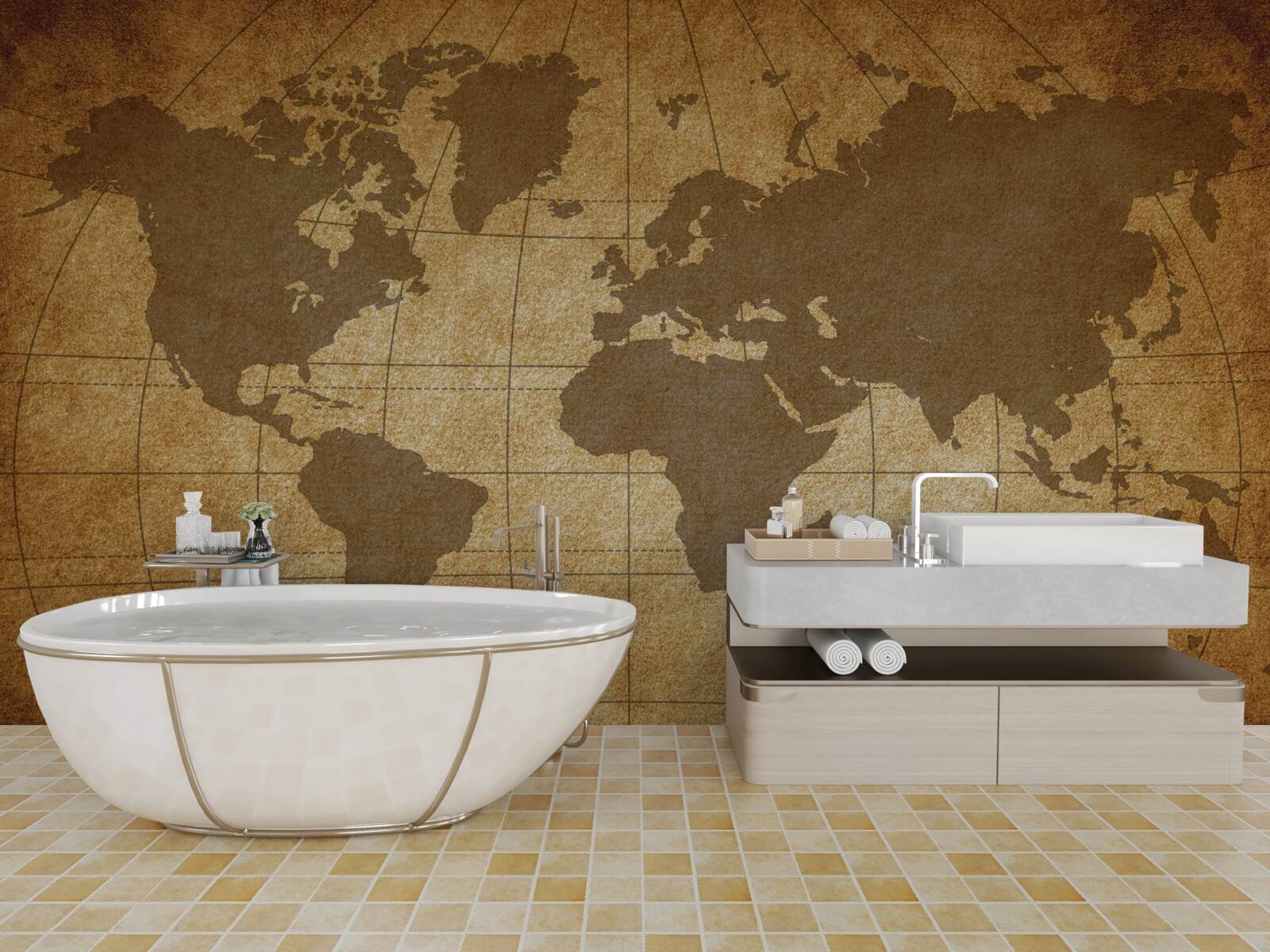 Fototapeta zemeguľa rozložená ako mapa sv