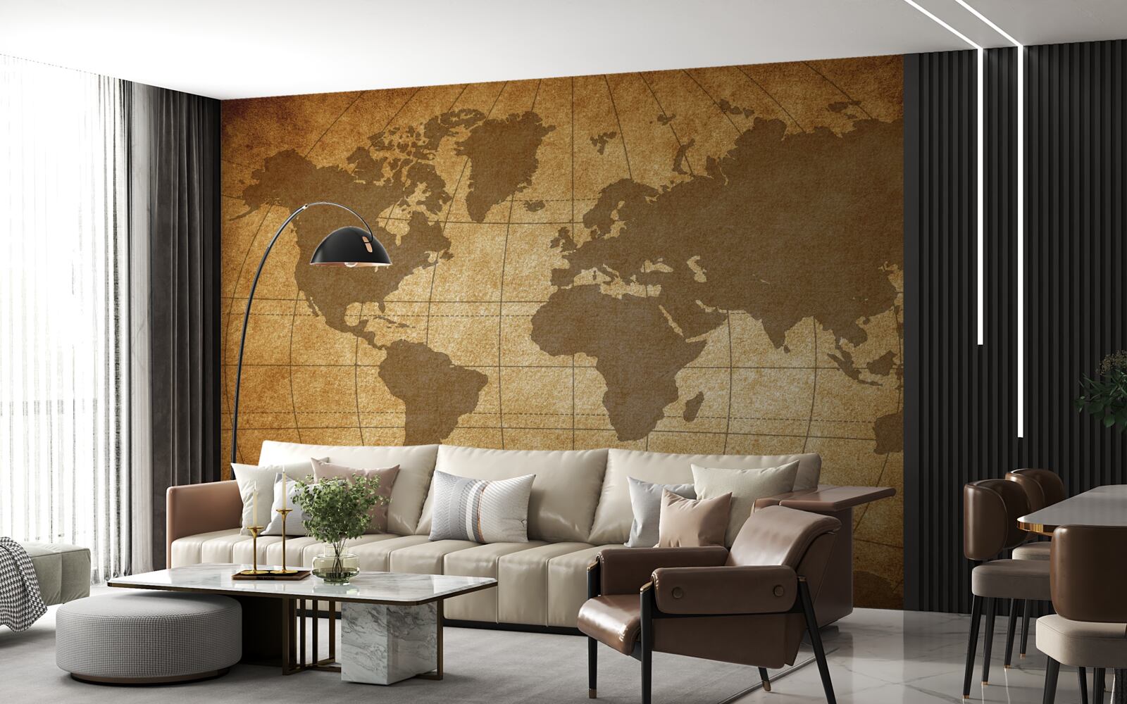 Fototapeta zemeguľa rozložená ako mapa sv