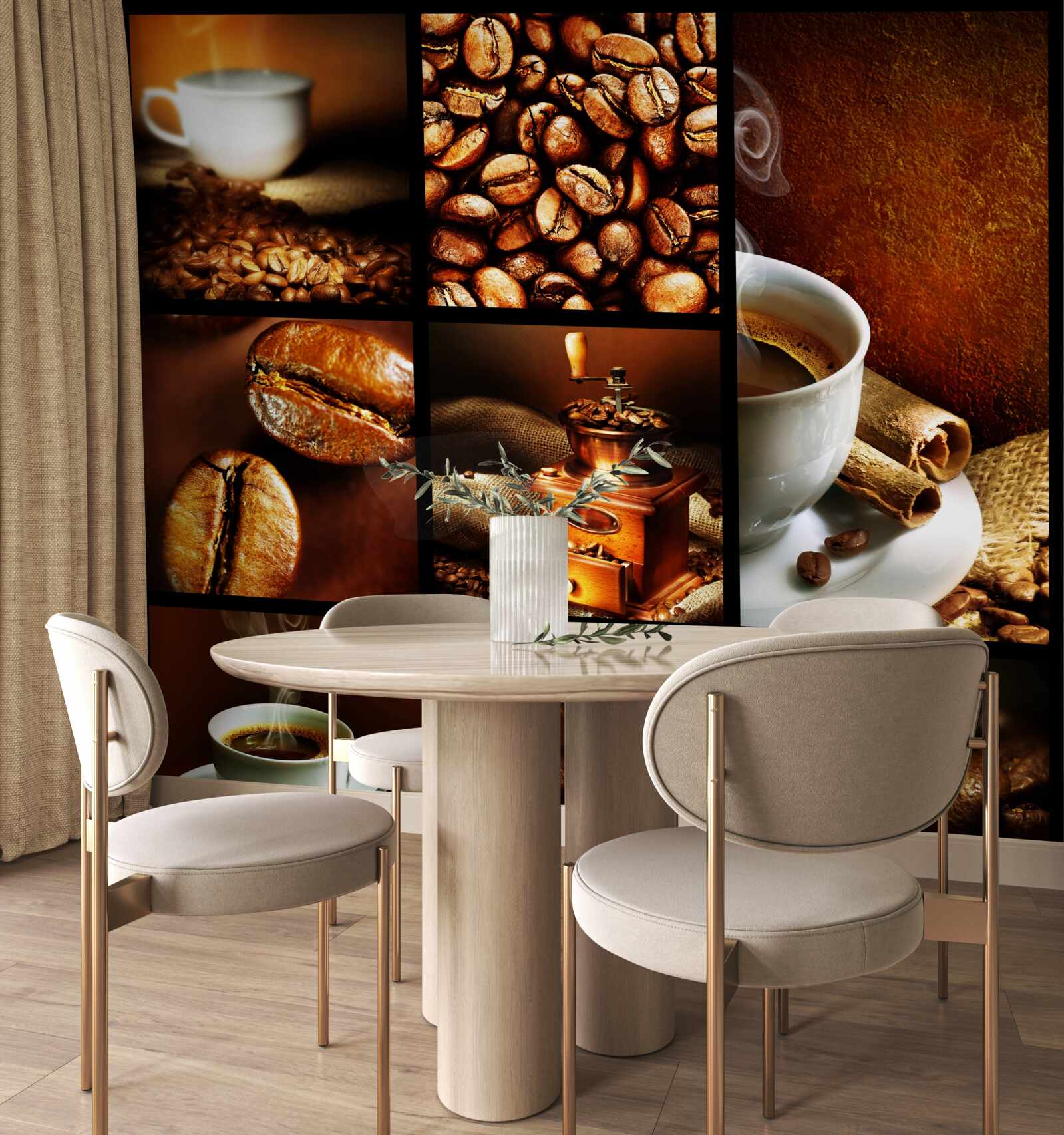 Fototapeta robiť kavových zŕn a piť sám