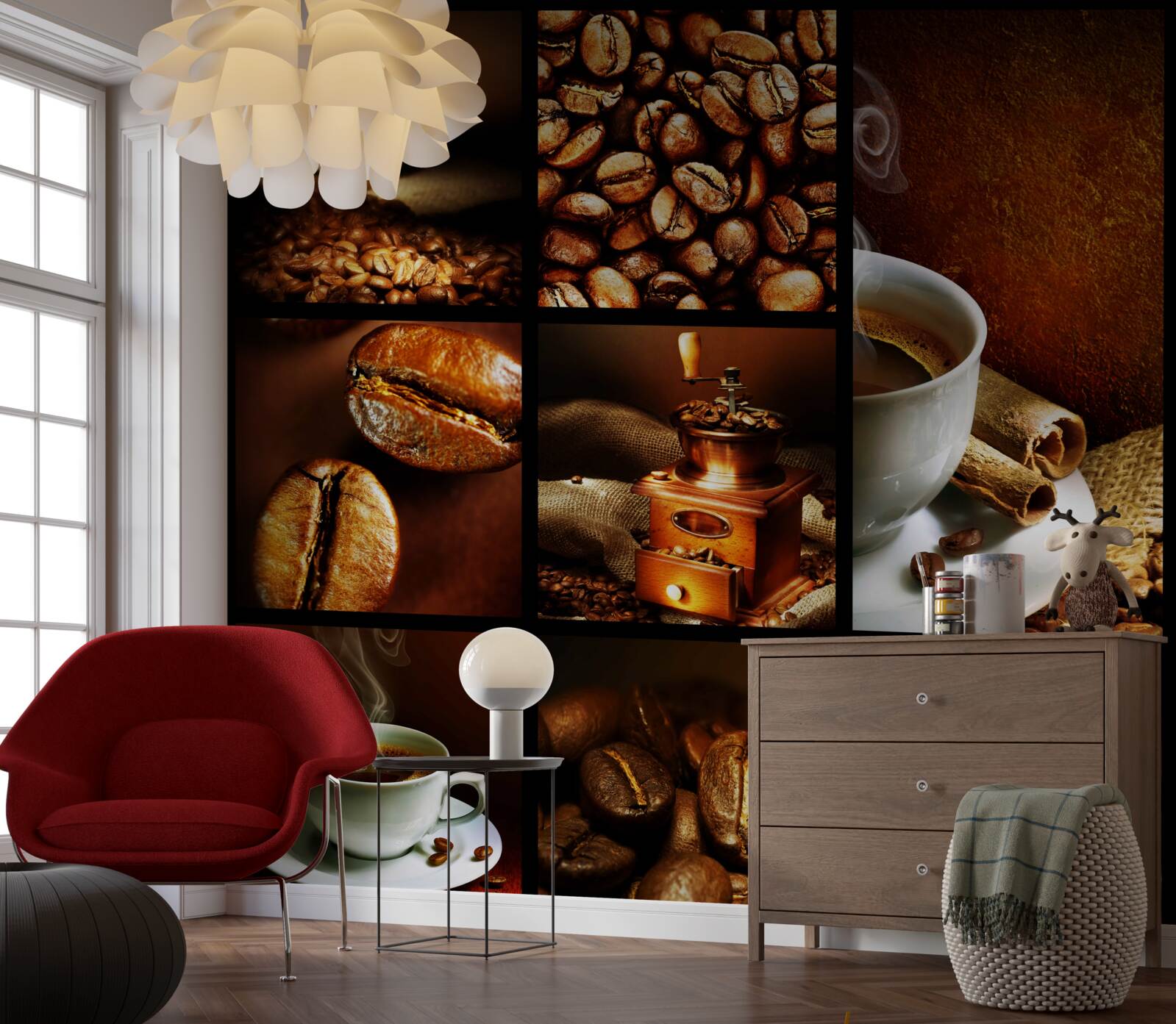 Fototapeta robiť kavových zŕn a piť sám