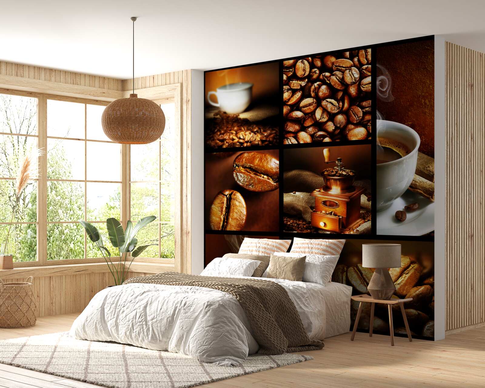 Fototapeta robiť kavových zŕn a piť sám