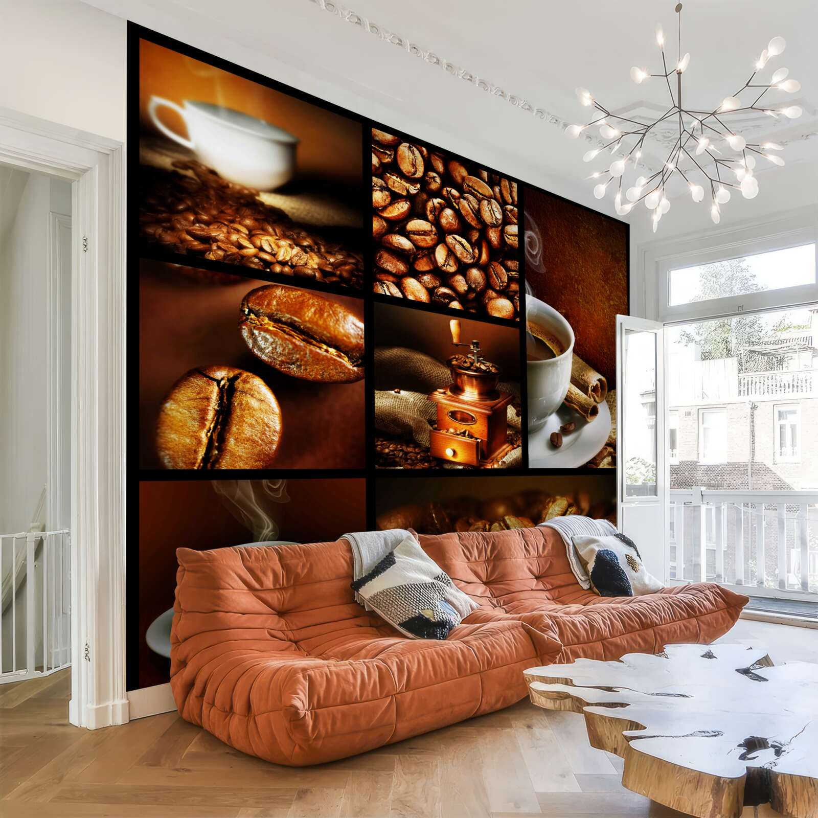 Fototapeta robiť kavových zŕn a piť sám