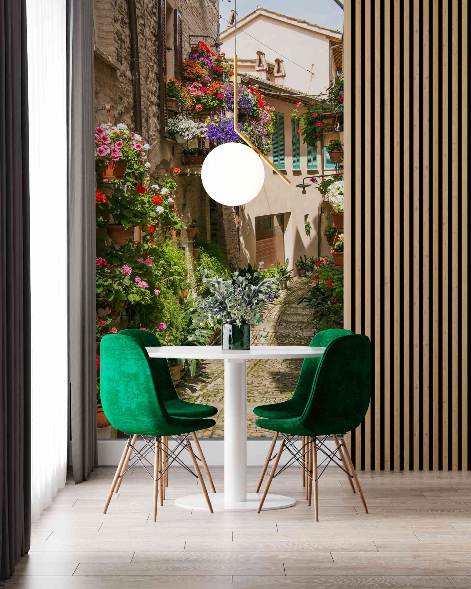 Fototapeta zarastená stará kamenná cesta