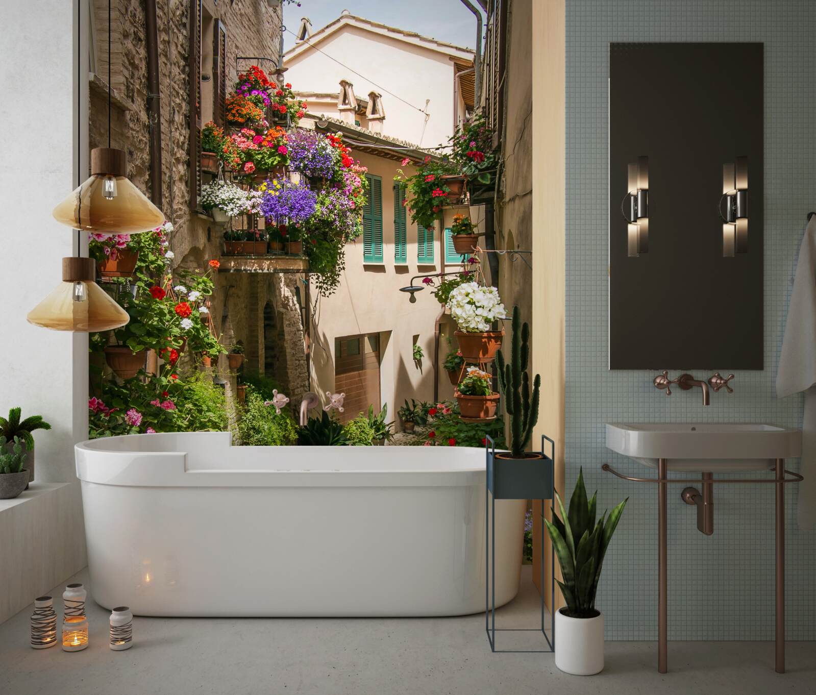 Fototapeta zarastená stará kamenná cesta