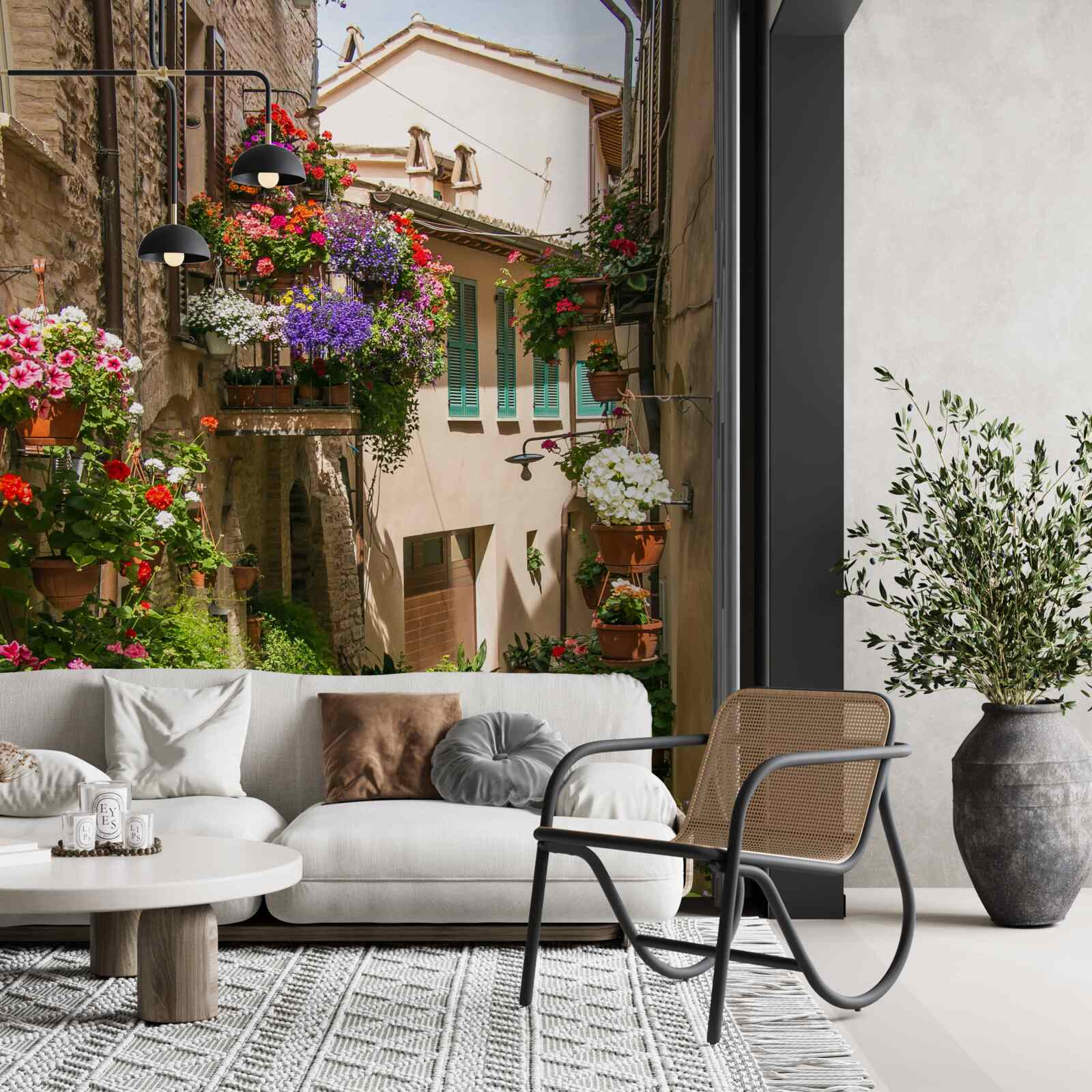 Fototapeta zarastená stará kamenná cesta