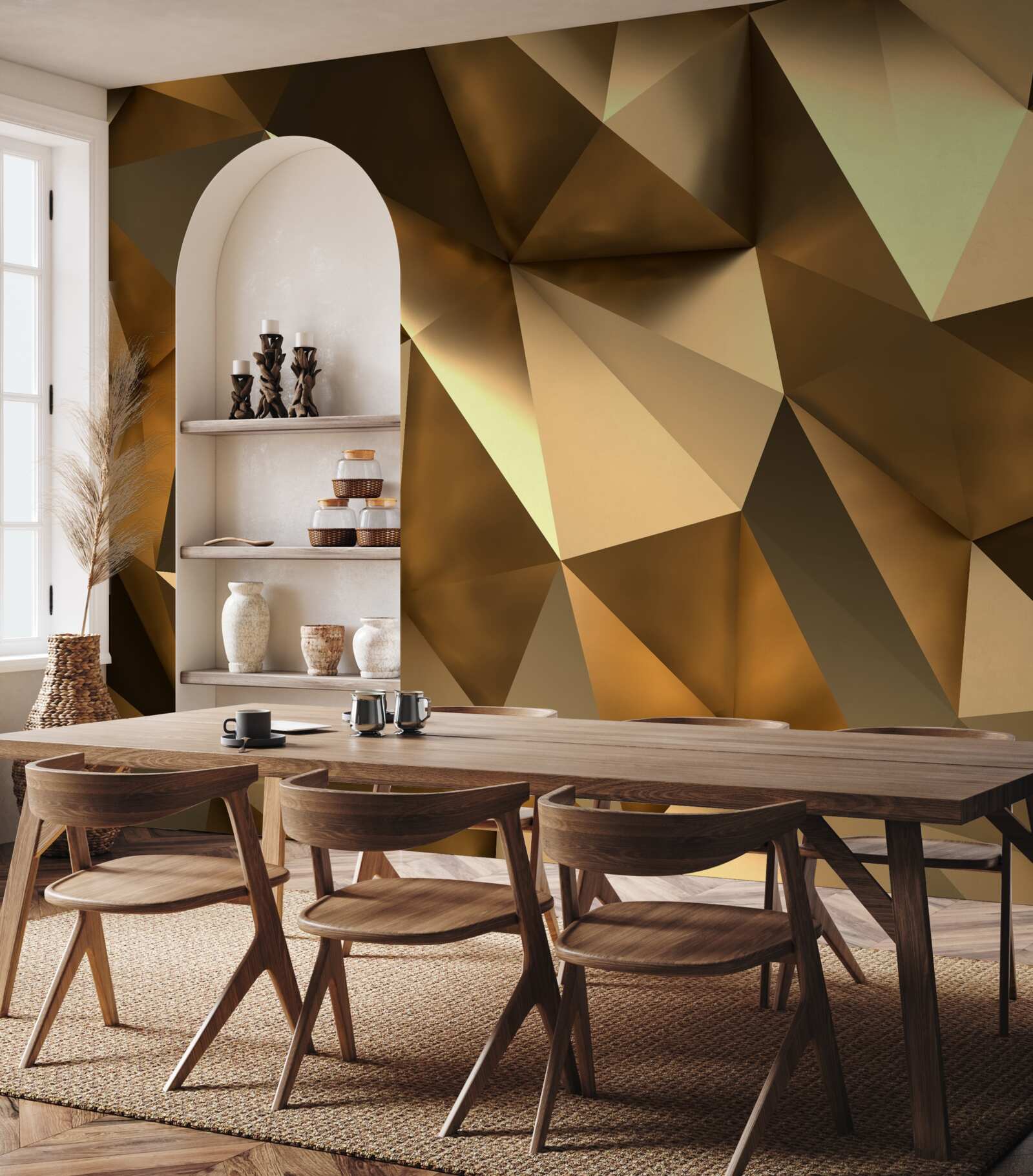 Fototapeta zlaté geometrické tvary