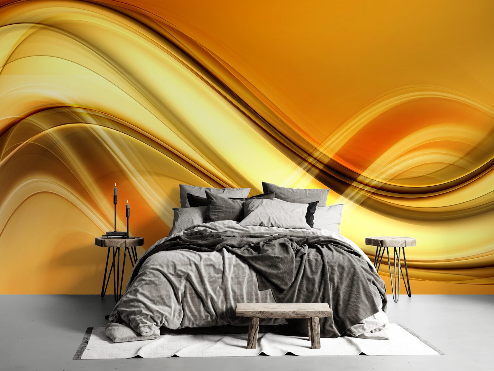 Fototapeta čiary tiahnuce sa donekonečna na hnedej ploche